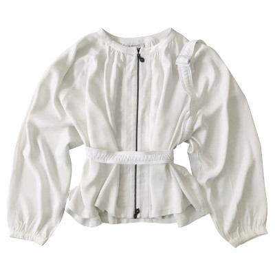Les Benjamins Jacke/Mantel aus Viskose in Weiß
