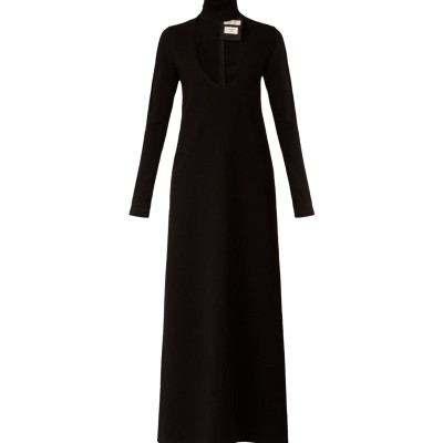 Bottega Veneta Kleid aus Wolle in Schwarz