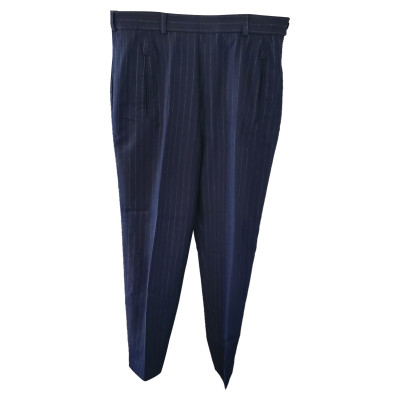 Burberry Trousers Wool in Blue