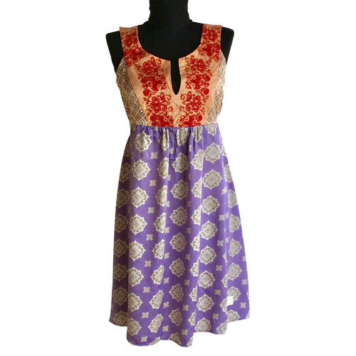 ODD MOLLY Women's Dress Silk in Violet Size: S | Second Hand