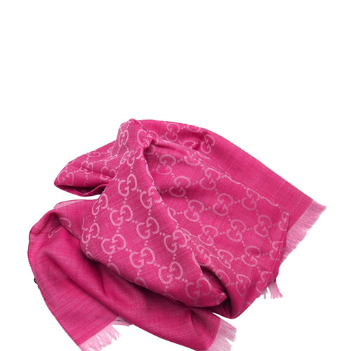 GUCCI Women's Schal/Tuch aus Wolle in Fuchsia | Second Hand