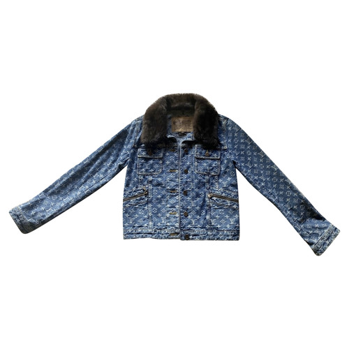 LOUIS VUITTON Damen Jacke/Mantel aus Baumwolle in Blau