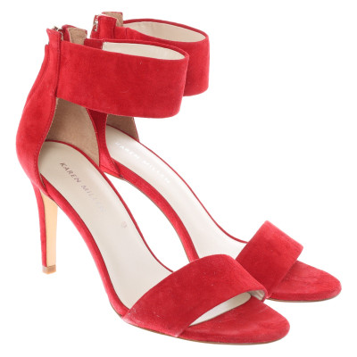 Karen Millen Sandalen aus Leder in Rot