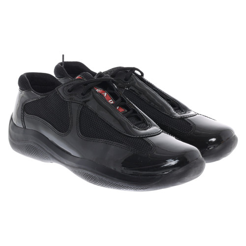 PRADA Damen Sneakers aus Leder in Schwarz Größe: EU 38,5