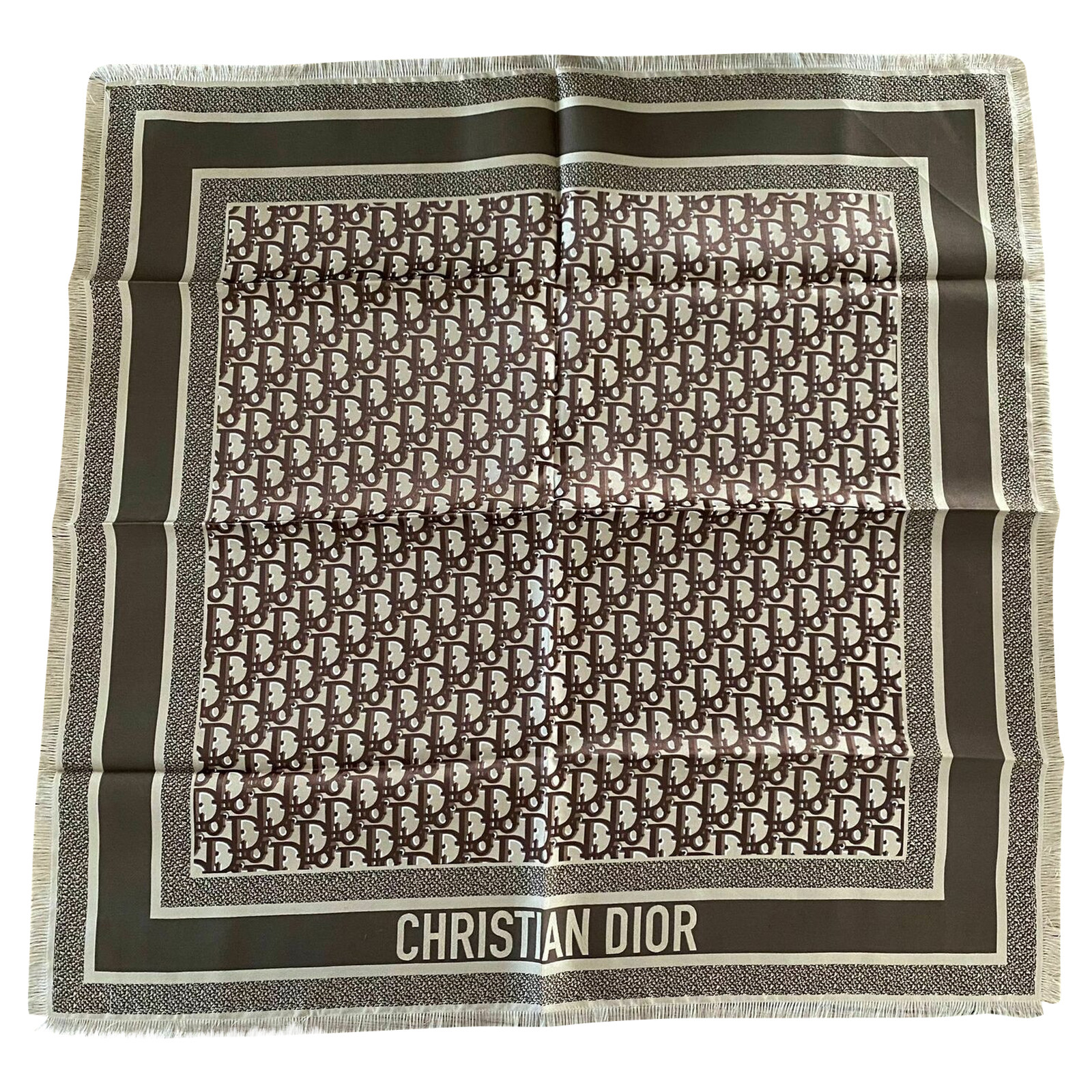 CHRISTIAN DIOR Women's Schal/Tuch aus Seide in Braun