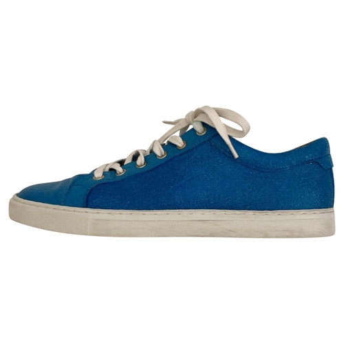 ABRO Damen Sneakers aus Lackleder in Blau Größe: EU 40