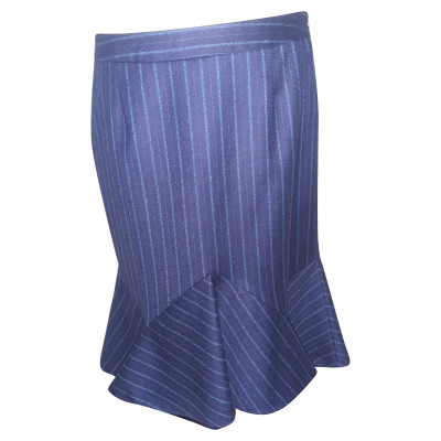John Galliano Skirt Wool in Blue
