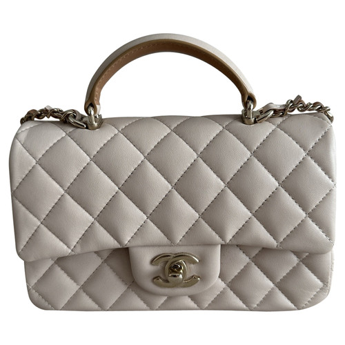 Coco handle leather handbag Chanel Beige in Leather - 30267548