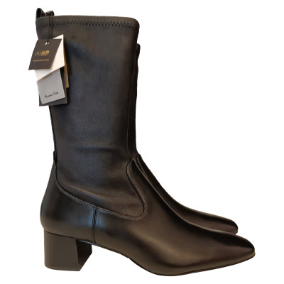 Massimo Dutti Boots Leather in Black