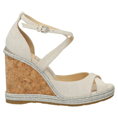 Jimmy Choo Wedges Leather in Grey