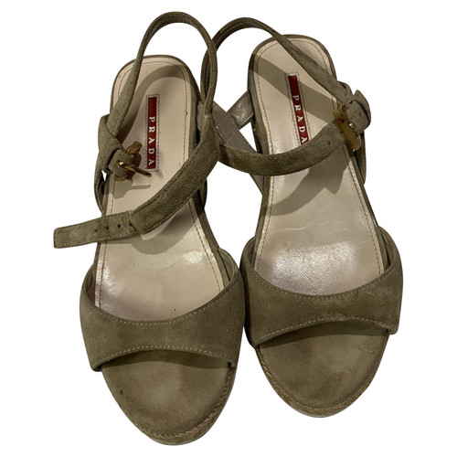 PRADA Women's Sandals Suede Size: EU 36 | Second Hand