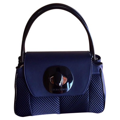 Armani Handbag Leather in Blue