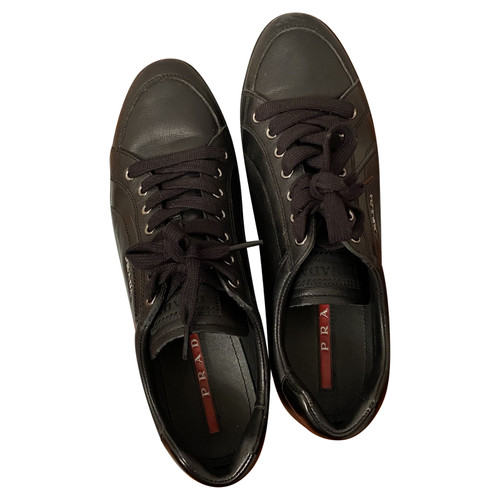 PRADA Women's Sneakers aus Leder in Schwarz Size: EU 39