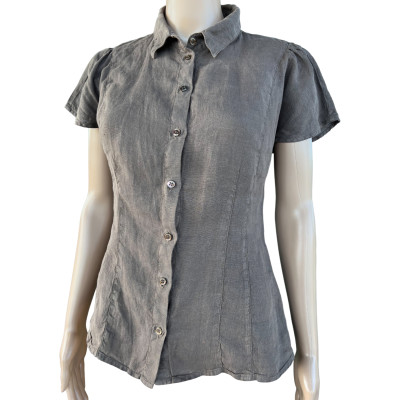Armani Jeans Top Linen in Grey