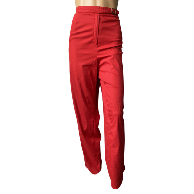Basler Paire de Pantalon en Coton en Rouge