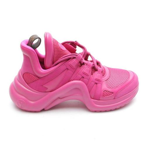 LOUIS VUITTON Dames Sneakers Leer in Roze in Maat: EU 41