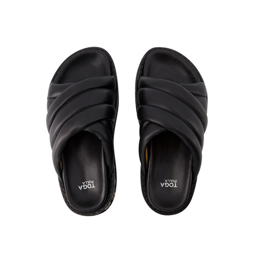TOGA Damen Sandalen aus Leder in Schwarz Größe: EU 36