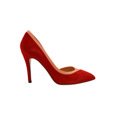 Charlotte Olympia Pumps/Peeptoes Suede in Red