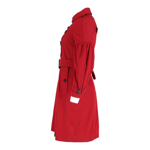 BURBERRY Femme Veste/Manteau en Coton en Rouge