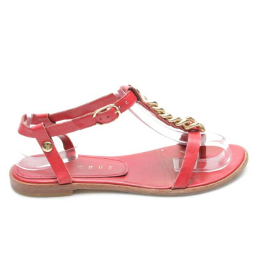 Lola Cruz Sandals Leather in Red