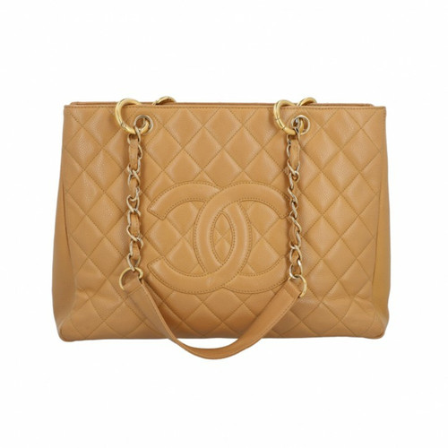 CHANEL Donna Shopping Tote in Pelle in Beige | Seconda Mano