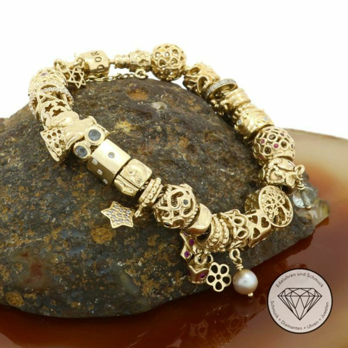 PANDORA Damen Armreif/Armband aus Gelbgold in Gold | REBELLE