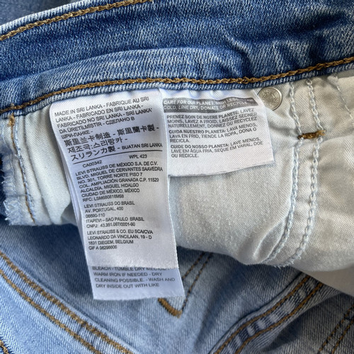 LEVI'S Dames Jeans Denim in Blauw in Maat: W28 | Tweedehands
