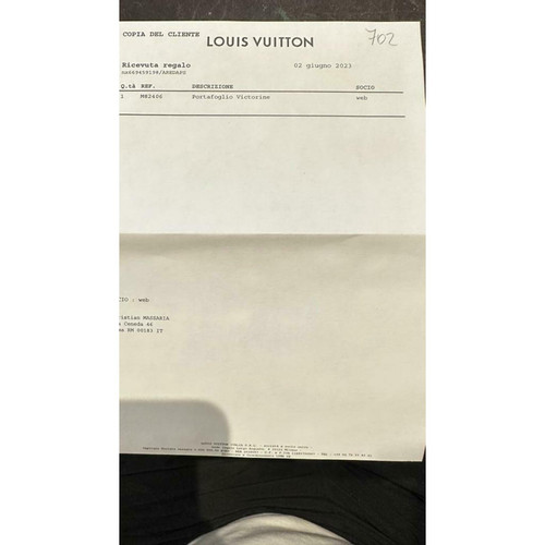 Louis Vuitton receipt envelops in 2023