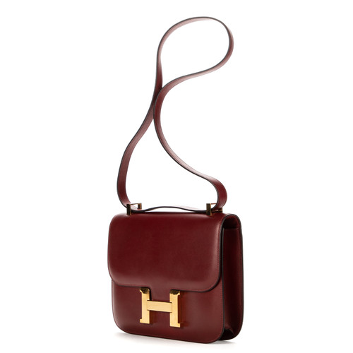 HERMÈS Damen Umhängetasche aus Leder in Rot | Second Hand