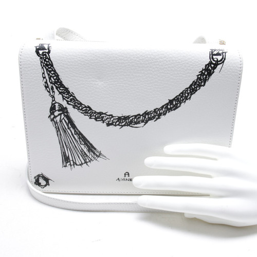 AIGNER Damen Umhängetasche aus Leder in Weiß | Second Hand