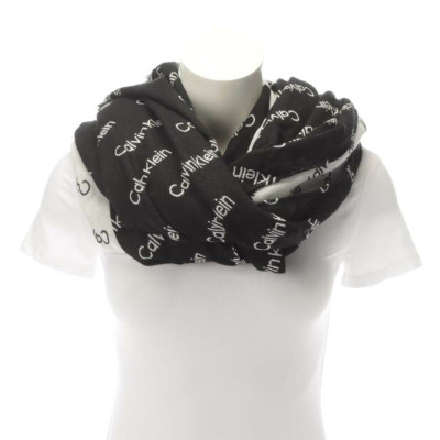 Calvin Klein Schal/Tuch aus Baumwolle in Schwarz