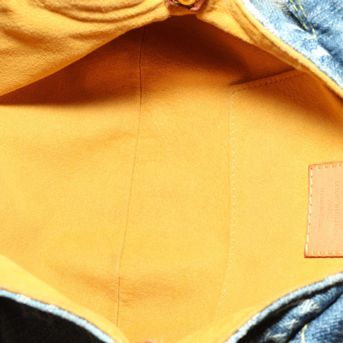 LOUIS VUITTON Women's Mini Pleaty Monogram Denim Jeans fabric in Blue