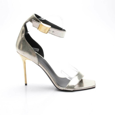 Balmain Sandals Leather in Silvery