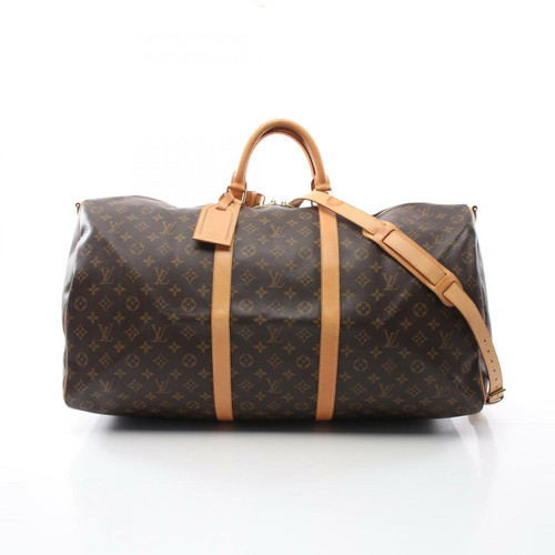LOUIS VUITTON Women's Keepall Bandouliere 60 Leather in Brown