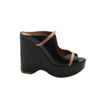 Malone Souliers Wedges Leather in Black