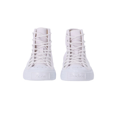 Acne Sneakers aus Baumwolle in Weiß