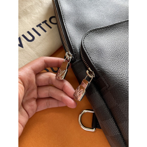 LOUIS VUITTON Women's Avenue Sling Bag Leather in Grey