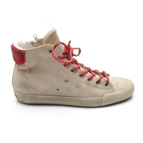 LEATHER CROWN Donna Sneaker in Pelle in Bianco Taglia: EU 37