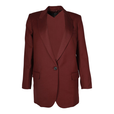 Nili Lotan Jacke/Mantel aus Wolle in Rot