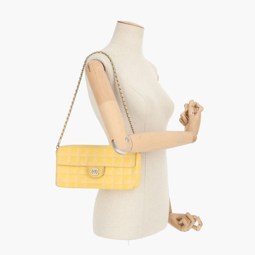 CHANEL Women's Chocolate Bar Flap Bag in Yellow