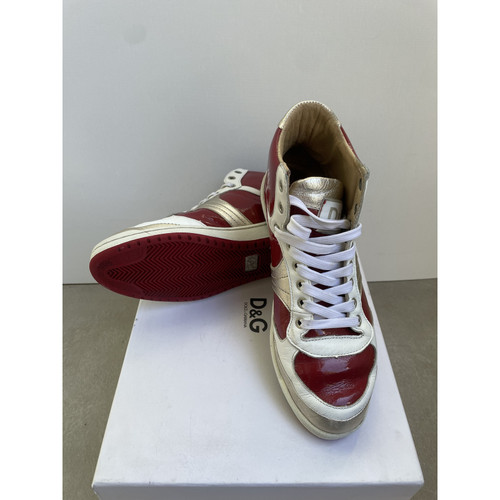 D&G Damen Sneakers aus Leder in Rot Größe: EU 38