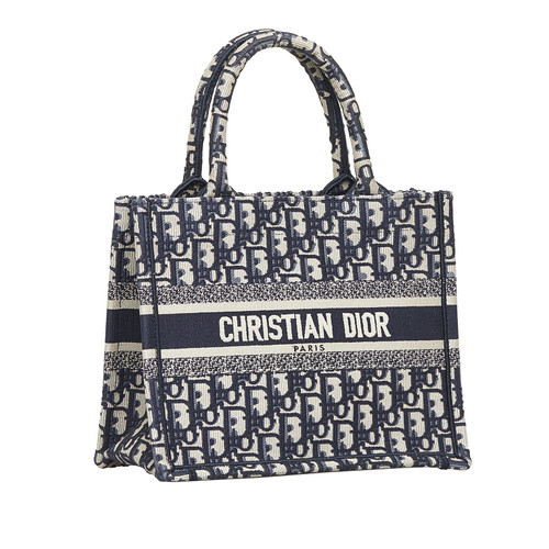 CHRISTIAN DIOR Donna Tote bag in Tela in Blu | Seconda Mano