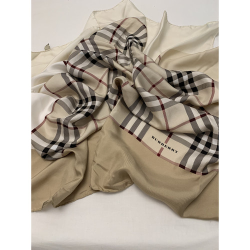 BURBERRY Women's Scarf/Shawl Silk in Beige | Second Hand