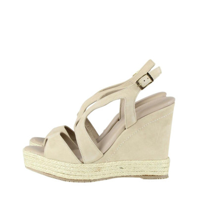 Paloma Barcelo Sandals Leather in Beige