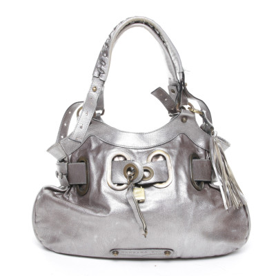 Barbara Bui Handtasche aus Leder in Silbern