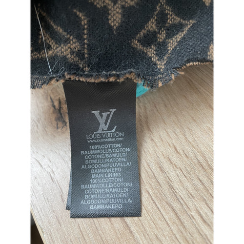 Sciarpa Louis Vuitton autentica 100% cashmere Jhelam rubata blu NUOVA P.  £650 RARO