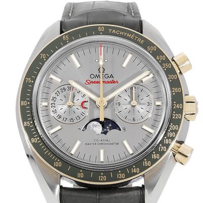Omega Speedmaster Moonwatch Co-Axial Master Chronometer Moonphase Chronograph aus Leder