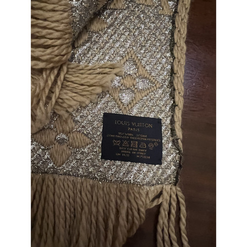 Logomania shine scarf / Louis Vuitton Schal braun/Gold Full set