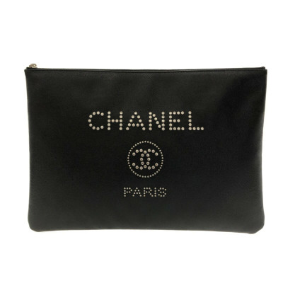 Chanel Deauville aus Leder in Schwarz