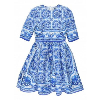 Dolce & Gabbana Dress Silk in Blue